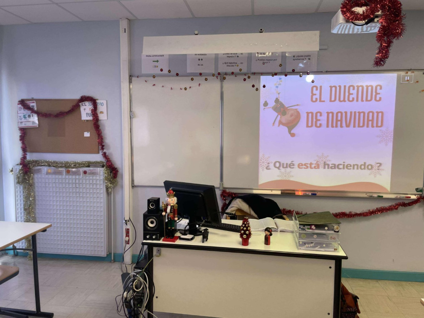 La salle décorée